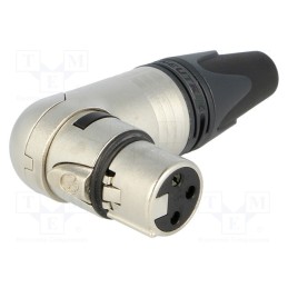 1 pcs x NEUTRIK - NC3FRX - Plug, XLR, female, PIN: 3, angled 90°, swivel, for cable, soldering