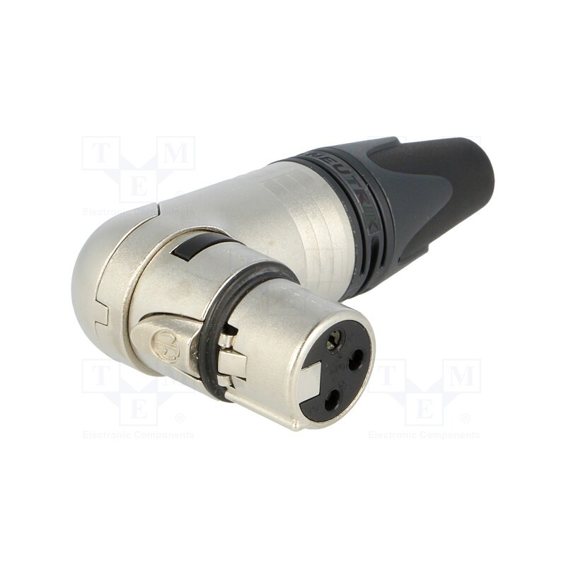 1 pcs x NEUTRIK - NC3FRX - Plug, XLR, female, PIN: 3, angled 90°, swivel, for cable, soldering
