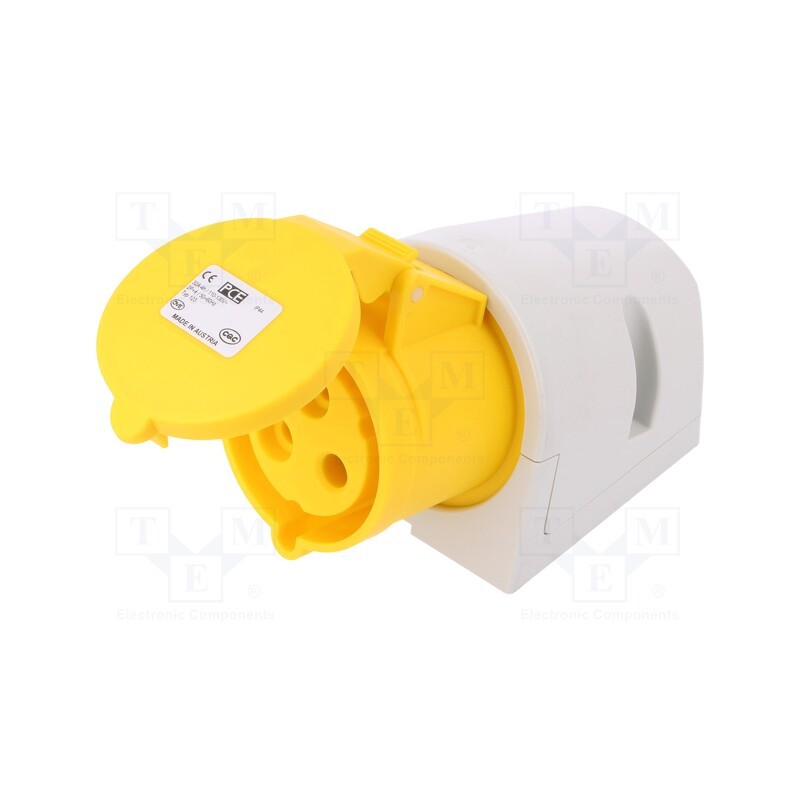 1 pcs x PCE - 123-4 - Connector: AC supply, socket, female, 32A, 110VAC, IEC 60309, IP44