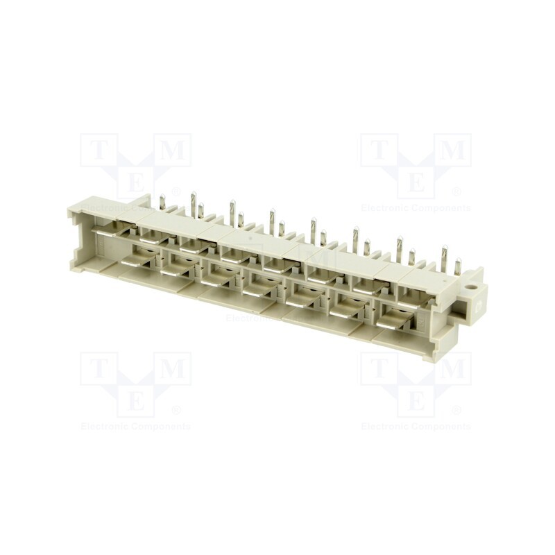 1 pcs x HARTING - 9061152921 - Socket, DIN 41612, type H, male, PIN: 15, d+z, THT, angled 90°, L3mm