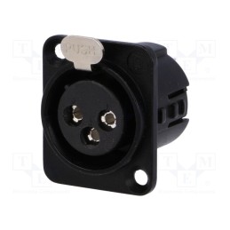 1 pcs x DELTRON - 718-0300 - Socket, XLR, female, PIN: 3, straight, soldering, silver plated, 50V