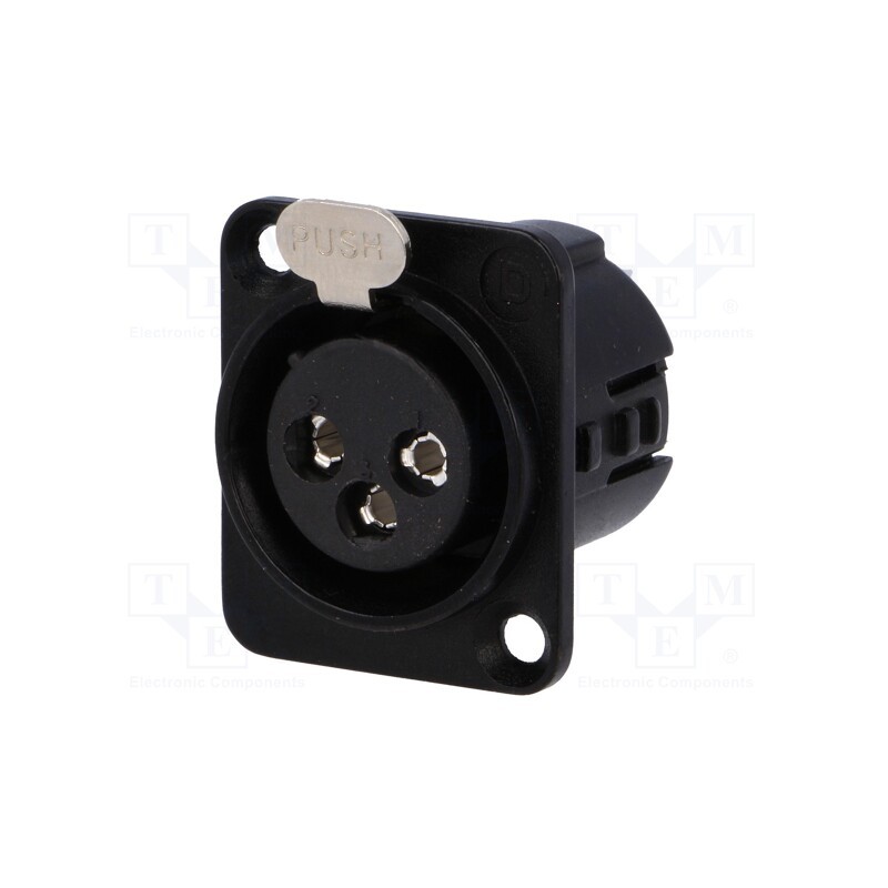 1 pcs x DELTRON - 718-0300 - Socket, XLR, female, PIN: 3, straight, soldering, silver plated, 50V