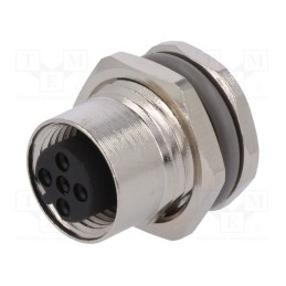 1 pcs x TE Connectivity - T4131412051-000 - Socket, M12, PIN: 5, female, B code-Profibus, soldering, IP67, 60V