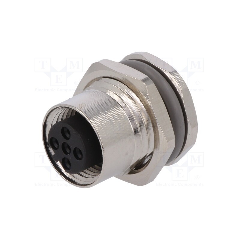 1 pcs x TE Connectivity - T4131412051-000 - Socket, M12, PIN: 5, female, B code-Profibus, soldering, IP67, 60V