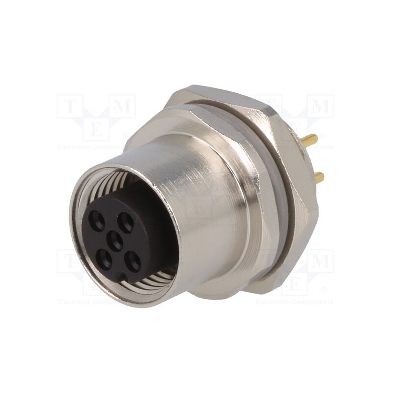 1 pcs x TE Connectivity - T4143012051-000 - Socket, M12, PIN: 5, female, A code-DeviceNet / CANopen, THT, IP67
