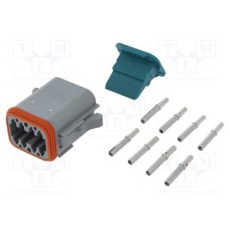 1 pcs x AMPHENOL - AT06-08SA-KIT01 - Connector: wire-wire, AT, female, plug, for cable, PIN: 8, crimped