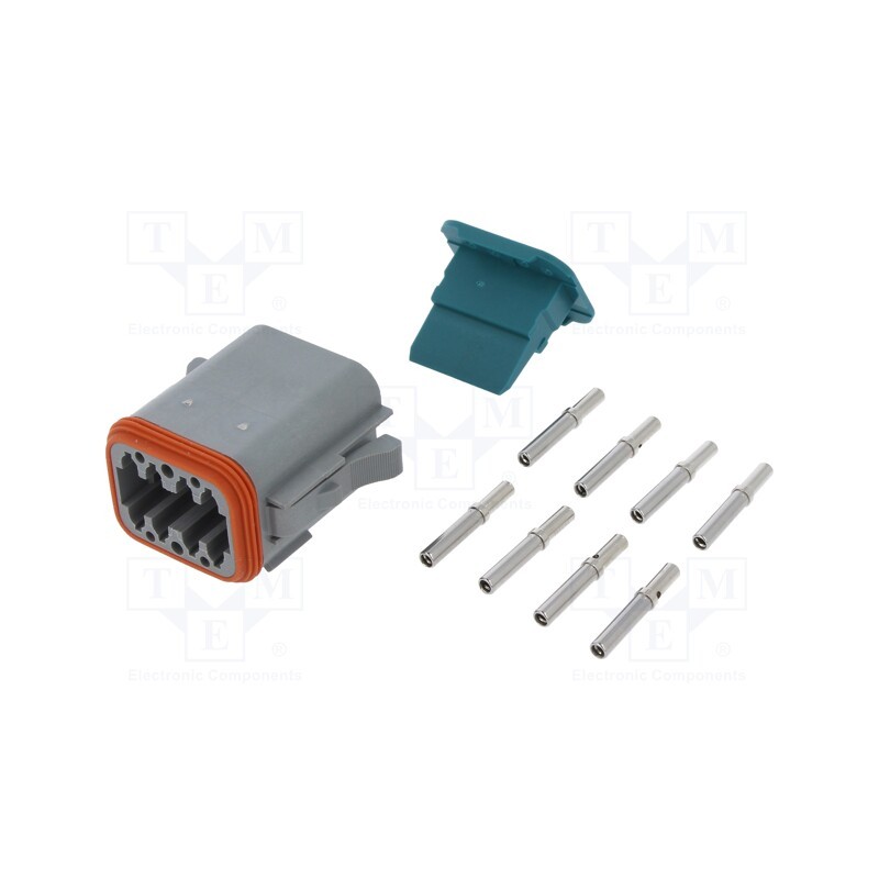 1 pcs x AMPHENOL - AT06-08SA-KIT01 - Connector: wire-wire, AT, female, plug, for cable, PIN: 8, crimped