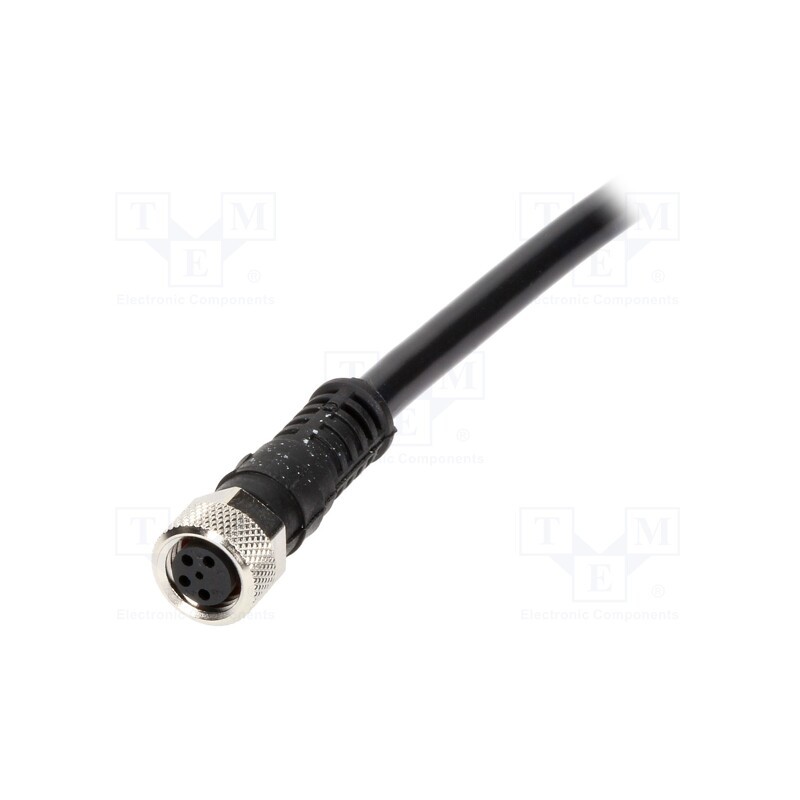 1 pcs x MOLEX - 120086-8660 - Connector: M8, female, PIN: 4, straight, with lead, plug, 3A, IP67