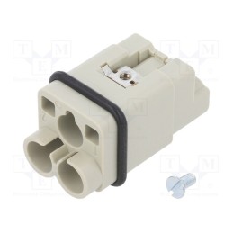 1 pcs x HARTING - 9120023051 - Connector: HDC, contact insert, male, Han Q, PIN: 3, 2P+PE, size 3A