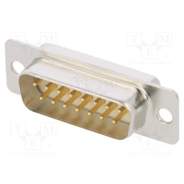 1 pcs x HIROSE - HDA-15P(50) - D-Sub, PIN: 15, plug, male, soldering, 5A, HD, Plating: gold-plated