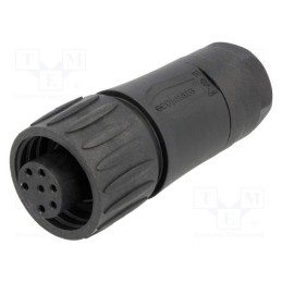 1 pcs x AMPHENOL - C01630D00610012 - Connector: circular, plug, for cable, PIN: 7, female, soldering
