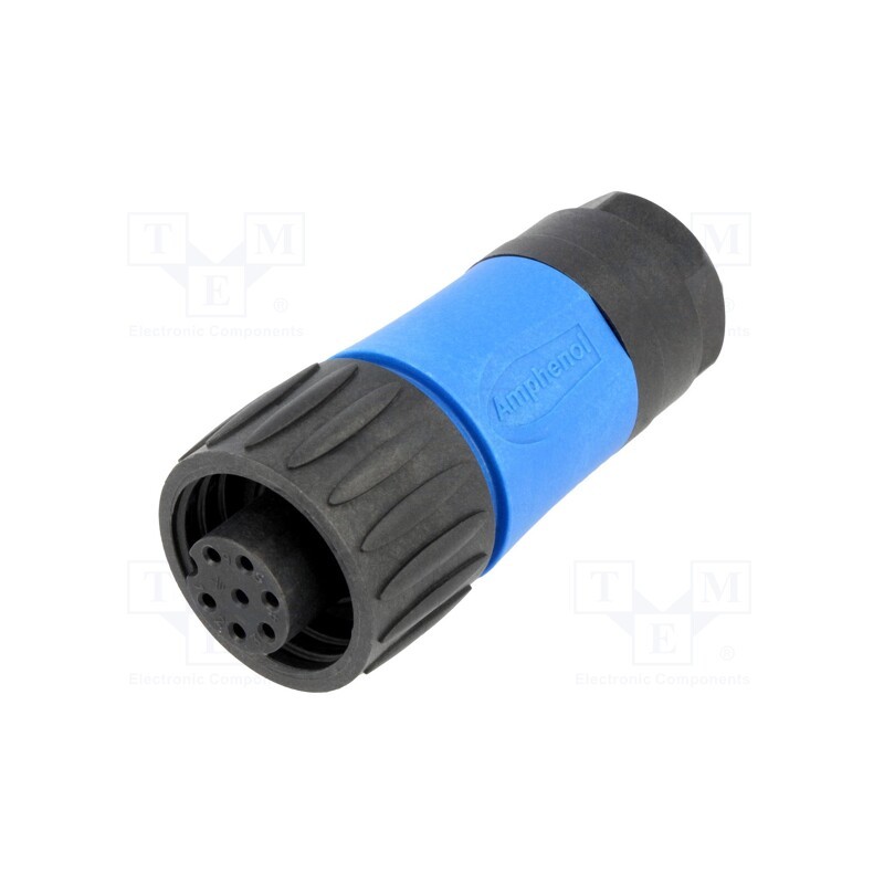 1 pcs x AMPHENOL - C01630D00610010 - Connector: circular, plug, for cable, PIN: 7, female, soldering