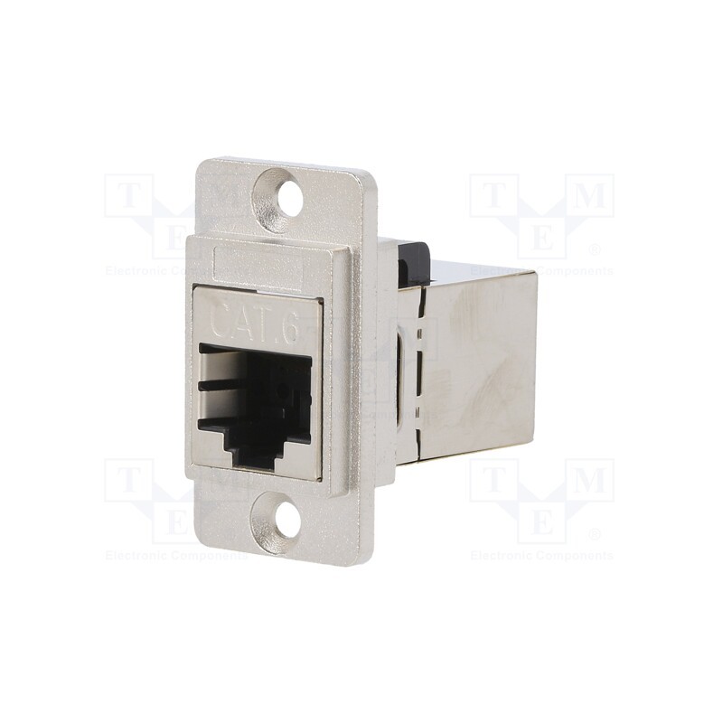 1 pcs x CLIFF - CP30722SM - Coupler, DUALSLIM, Cat: 6, shielded, Layout: 8p8c, 29mm, Mat: metal