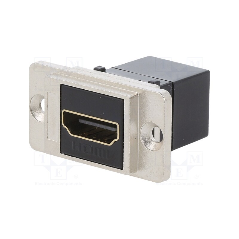 1 pcs x CLIFF - CP30700GM - Coupler, HDMI socket,both sides, DUALSLIM, gold-plated, 29mm