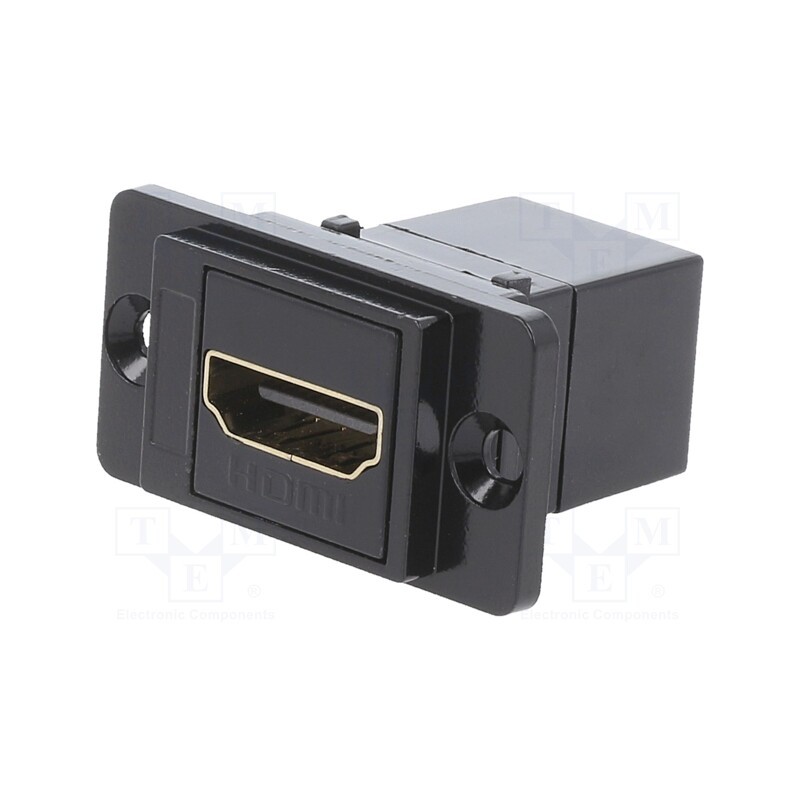 1 pcs x CLIFF - CP30700GMB - Coupler, HDMI socket,both sides, DUALSLIM, gold-plated, 29mm