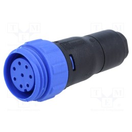 1 pcs x BULGIN - PX0411/08S/6065 - Connector: circular, plug, female, PIN: 8, w/o contacts, for cable