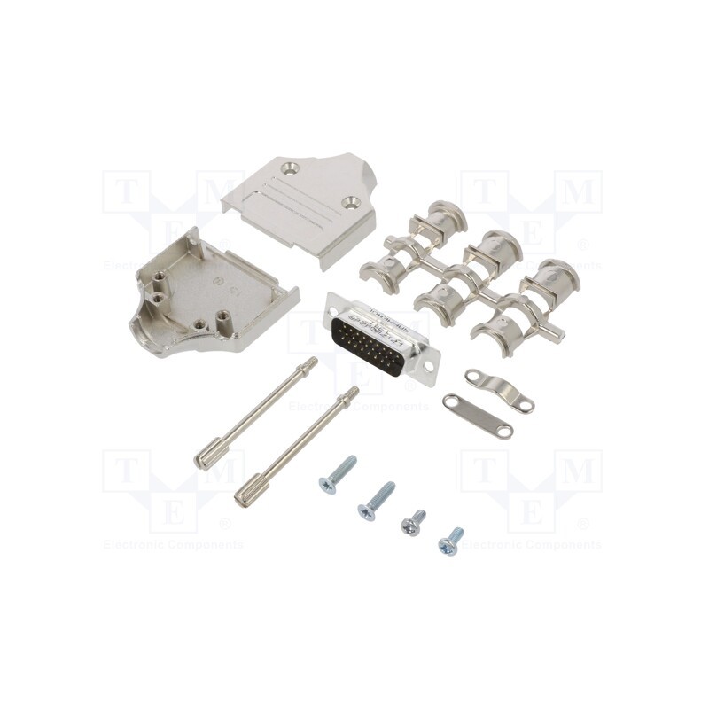 1 pcs x Amphenol Communications Solutions - L17MHDM15+L717HDA26P - D-Sub HD, PIN: 26, male, straight, soldering, for cable, gold