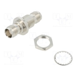 1 pcs x AMPHENOL RF - 122340 - Straight, 50Ω, POM, gold-plated, Transition: coupler