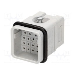 1 pcs x HARTING - 9120213001 - Connector: HDC, contact insert, male, Han Q, PIN: 21, size 3A, 6.5A