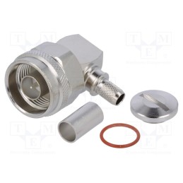 1 pcs x TELEGu00c4RTNER - J01020A0097 - Plug, N, male, angled 90°, 50Ω, B7808A,CNT-240,H155,LMR240, PTFE