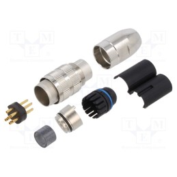 1 pcs x LUMBERG - 0332 06 - Connector: M16, plug, male, soldering, for cable, PIN: 6, 5A, 250V