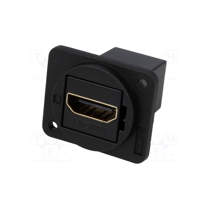 1 pcs x CLIFF - CP30200GX - Coupler, HDMI socket,both sides, shielded, XLR standard, 19x24mm