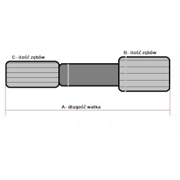 Final drive shaft for Komatsu