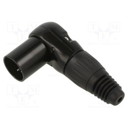 1 pcs x CLIFF - FC619305 - Plug, XLR, male, PIN: 5, angled 90°, for cable, soldering, black