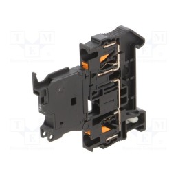 1 pcs x PHOENIX CONTACT - 3211903 - Splice terminal: rail, 0.2÷6mm2, ways: 1, terminals: 2, black, PT