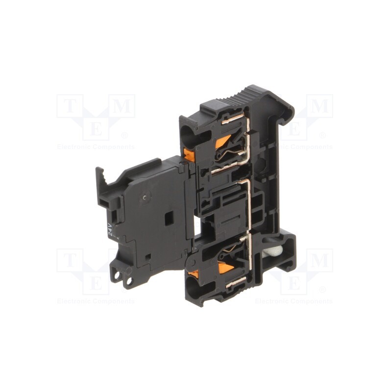 1 pcs x PHOENIX CONTACT - 3211903 - Splice terminal: rail, 0.2÷6mm2, ways: 1, terminals: 2, black, PT