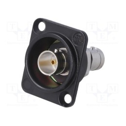 1 pcs x NEUTRIK - NBB75DFIB - Coupler, BNC socket,both sides, shielded, 75Ω, black, gold-plated