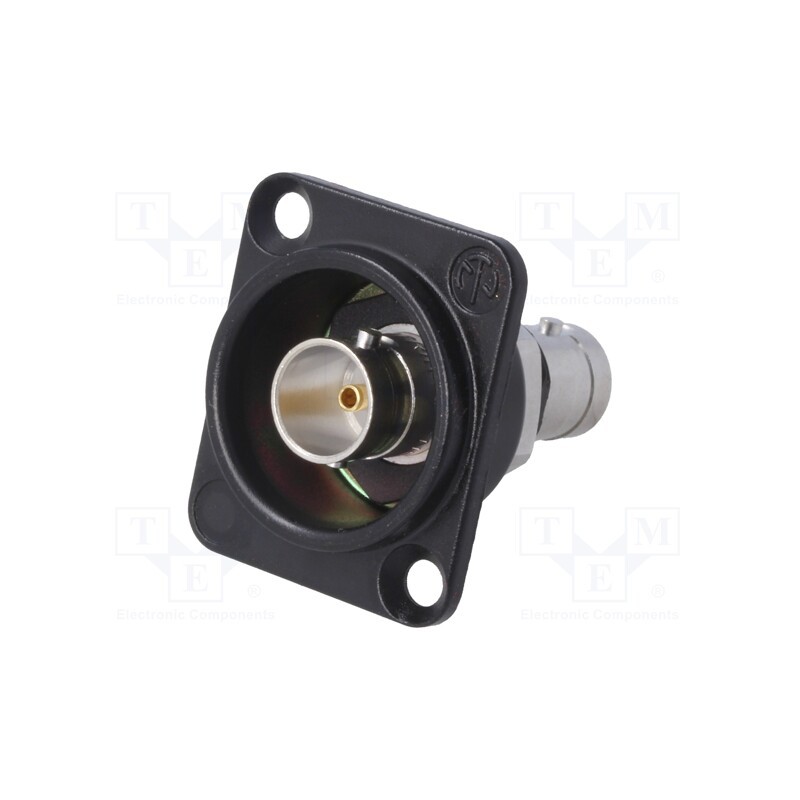 1 pcs x NEUTRIK - NBB75DFIB - Coupler, BNC socket,both sides, shielded, 75Ω, black, gold-plated