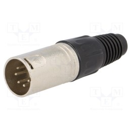 1 pcs x NEUTRIK - NC5MX - Plug, XLR, male, PIN: 5, straight, for cable, soldering, 3.5÷8mm, X