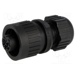 1 pcs x HIRSCHMANN - 934127100 CA 6 LD - Connector: circular, plug, female, IP67, CA, PIN: 7(6+1), 6+PE, 250V