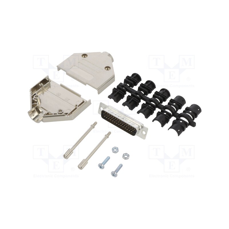 1 pcs x Amphenol Communications Solutions - L17DTPK-M-25+L717HDB44P - D-Sub HD, PIN: 44, male, straight, soldering, for cable, g