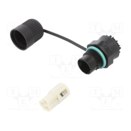 1 pcs x TECHNO - THF.386.A1A - Connector: AC supply, screw terminal, female, TH386, 400V, ways: 3