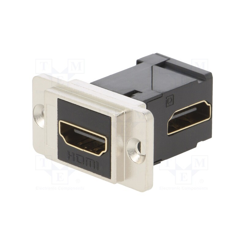 1 pcs x CLIFF - CP30753M - Coupler, HDMI socket,both sides, DUALSLIM, gold-plated, 29mm