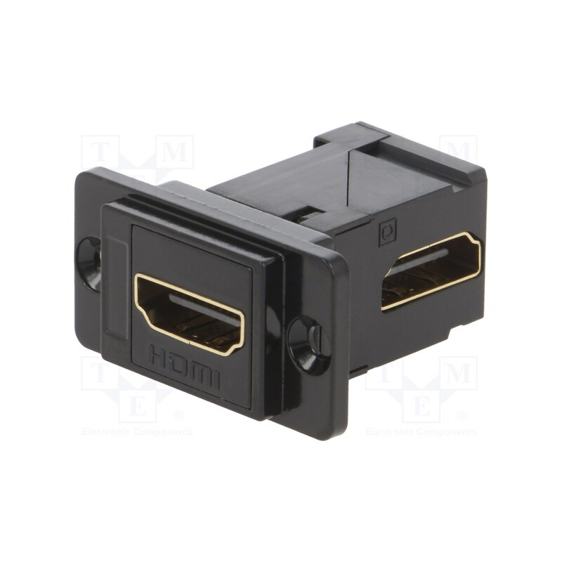 1 pcs x CLIFF - CP30753MB - Coupler, HDMI socket,both sides, DUALSLIM, gold-plated, 29mm