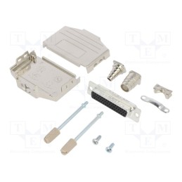 1 pcs x Amphenol Communications Solutions - L17DPPK25-M+L77HDB44S - D-Sub HD, PIN: 44, female, straight, soldering, for cable, U