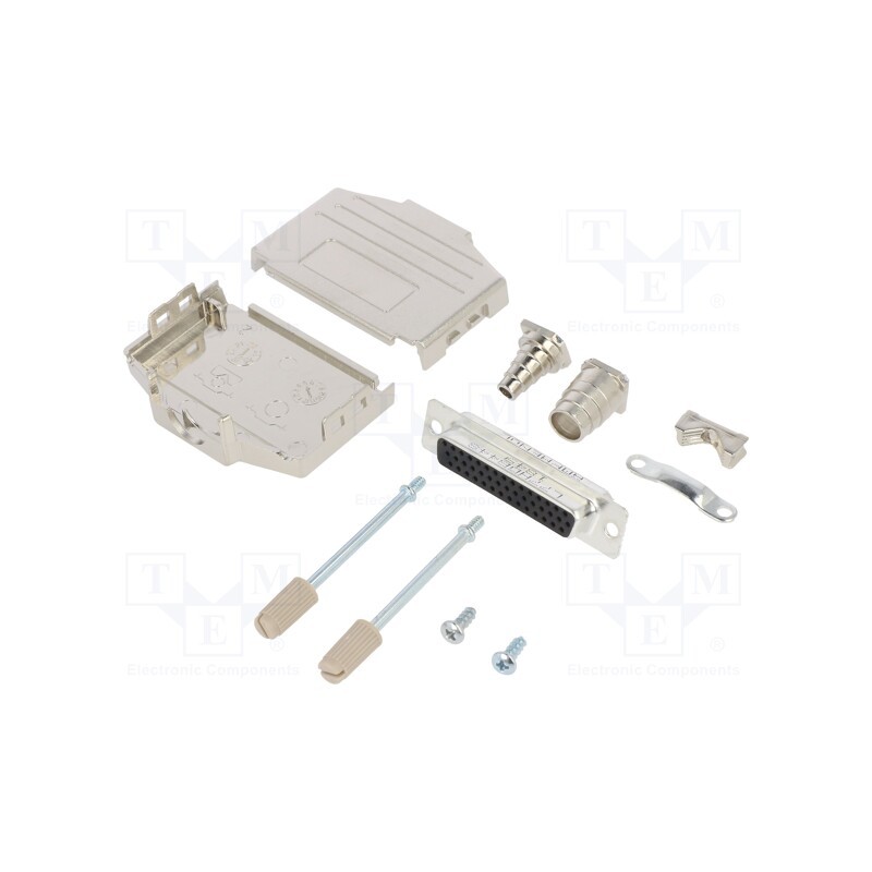 1 pcs x Amphenol Communications Solutions - L17DPPK25-M+L77HDB44S - D-Sub HD, PIN: 44, female, straight, soldering, for cable, U