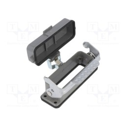 1 pcs x DEGSON ELECTRONICS - D16A-BK-1L-CV - Enclosure: for HDC connectors, size D16A, with latch, with cover