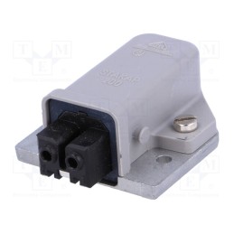 1 pcs x HIRSCHMANN - 932045106 STAKAP 200 - Connector: rectangular, ST, socket, female, PIN: 2, coded, tinned