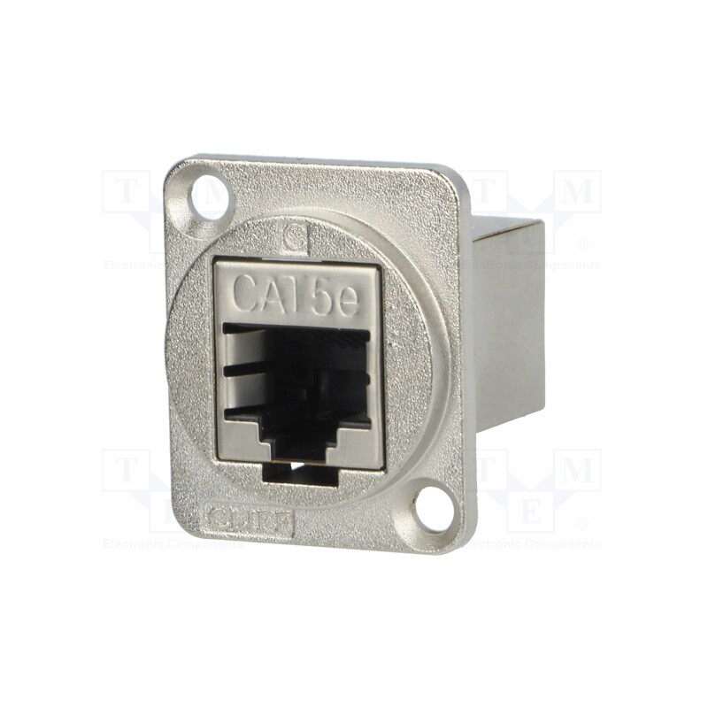 1 pcs x CLIFF - CP30220SM - Coupler, FT, Cat: 5e, shielded, Layout: 8p8c, 19x24mm, Mat: metal