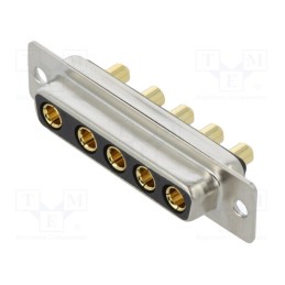 1 pcs x MH CONNECTORS - MHCDD5W5S4 - Special D-Sub, PIN: 5, plug, female, on PCBs, THT, MHCD, 240V