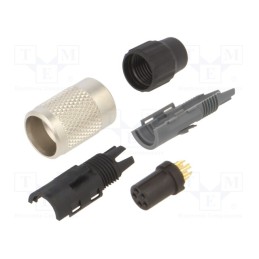 1 pcs x BINDER - 99 0096 100 05 - Connector: M9, plug, female, Plating: gold-plated, 125V, IP40, PIN: 5