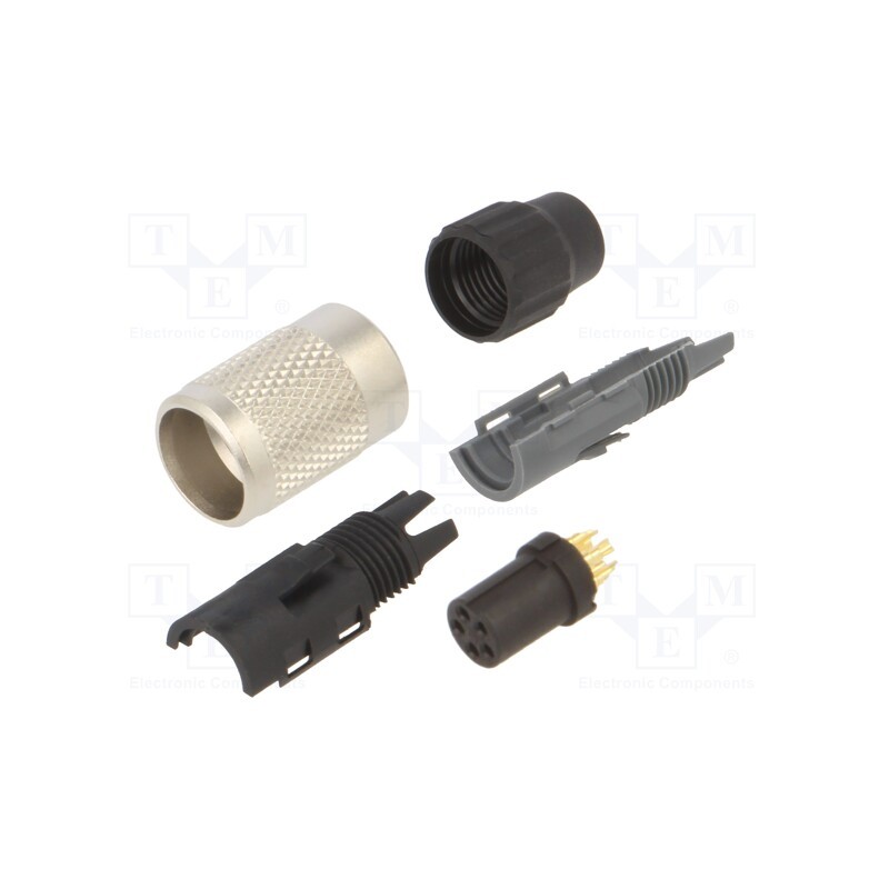 1 pcs x BINDER - 99 0096 100 05 - Connector: M9, plug, female, Plating: gold-plated, 125V, IP40, PIN: 5