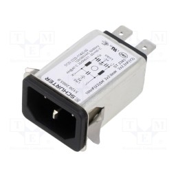 1 pcs x SCHURTER - 5120.2003.0 - Connector: AC supply, socket, male, 4A, 250VAC, IEC 60320, C14 (E)