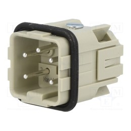 1 pcs x HARTING - 9200042611 - Connector: HDC, contact insert, male, Han® A, PIN: 5, 4+PE, size 3A