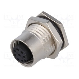 1 pcs x AMPHENOL LTW - M12A-08PFFP-SF8001 - Socket, M12, PIN: 8, female, A code-DeviceNet / CANopen, THT, 30V