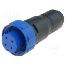 1 pcs x BULGIN - PX0410/04S/4550 - Connector: circular, plug, female, PIN: 4, w/o contacts, for cable
